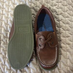 Carter's Brown and Green Kids Boat Shoes